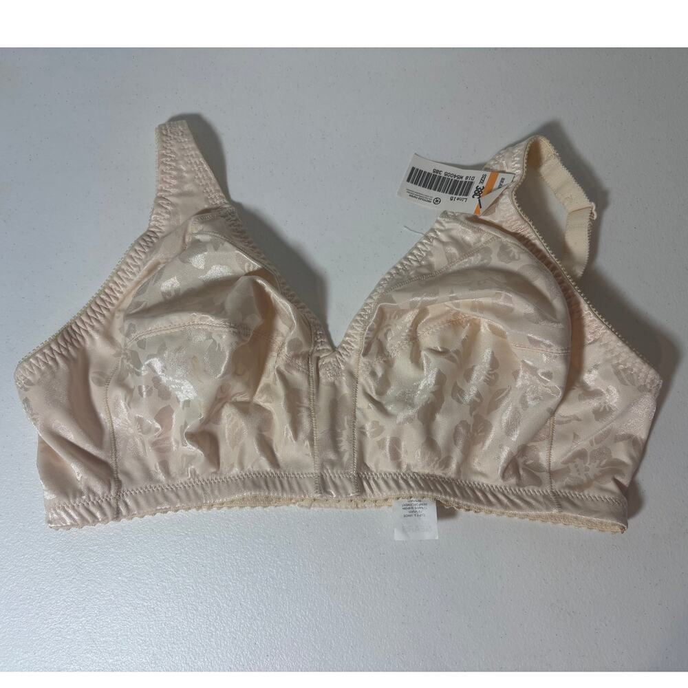 Vintage Sears NWT Deadstock Size 38C Bra Cream/Beige Minimizer Wireless Unlined